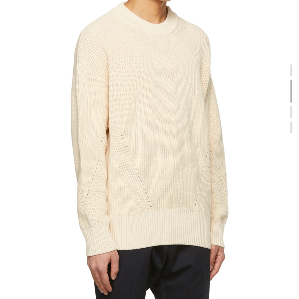 AMI Off-White Ribbed Boxy Sweater - Picture 2 of 5